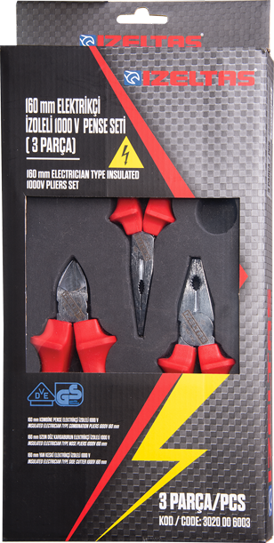 160 MM ELEKTRİKÇİ İZOLELİ 1000 V  SETİ ( 3 PARÇA )