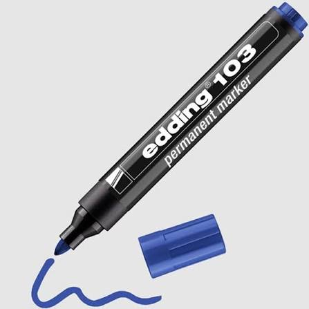 EDDİNG 103 MAVİ KOLİ KALEMİ PERMANENT MARKER