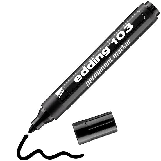 EDDİNG 103 SİYAH KOLİ KALEMİ PERMANENT MARKER