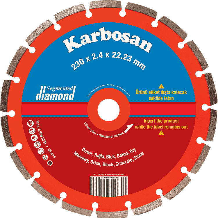 ELMAS KESİCİ SEGMENTLİ 115x2.0x22 KARBOSAN