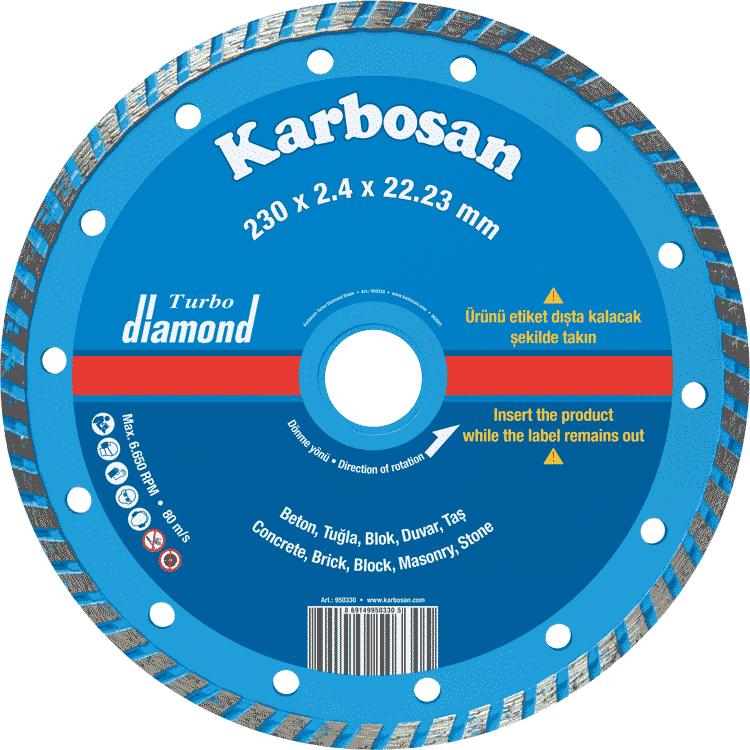 ELMAS KESİCİ TURBO 115x2.0x22 KARBOSAN