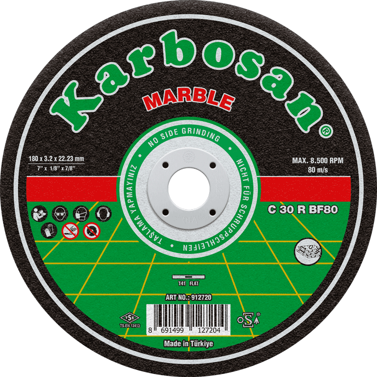 KESME DİSKİ MERMER 180x3.2x22 KARBOSAN