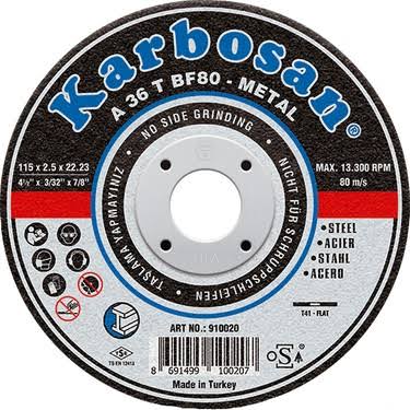 KESME DİSKİ METAL (NK) DÜZ 180x3.0x22 KARBOSAN