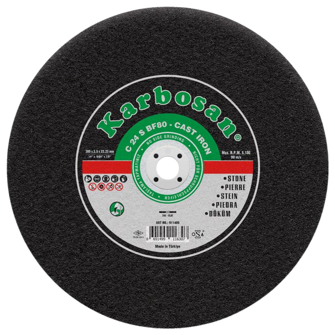 KESME DİSKİ SABİT PİK DÖKÜM (SC) 300x3.0x30 KARBOS