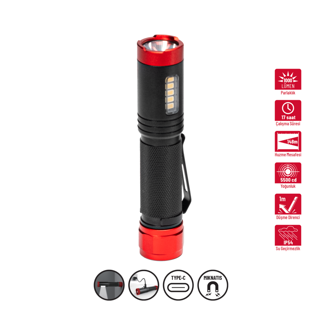 LED EL FENERİ 1000LM
