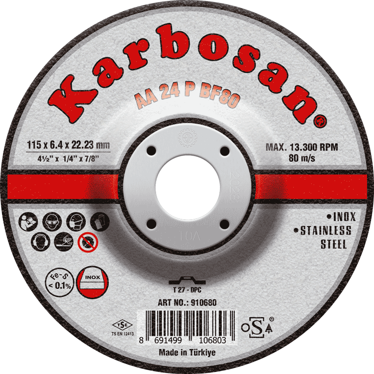 TAŞLAMA DİSKİ INOX 180x8.0x22 KARBOSAN