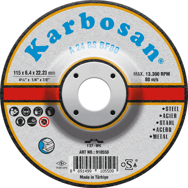 TAŞLAMA DİSKİ METAL (NK) 230x6.4x22 KARBOSAN