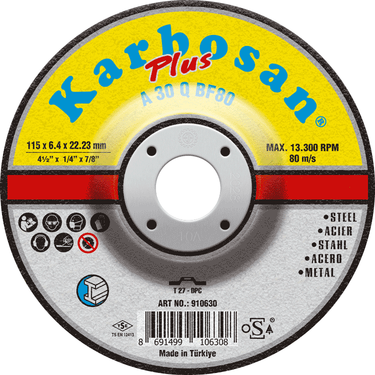 TAŞLAMA DİSKİ METAL (NK) PLUS 230x8.0x22 KARBOSAN